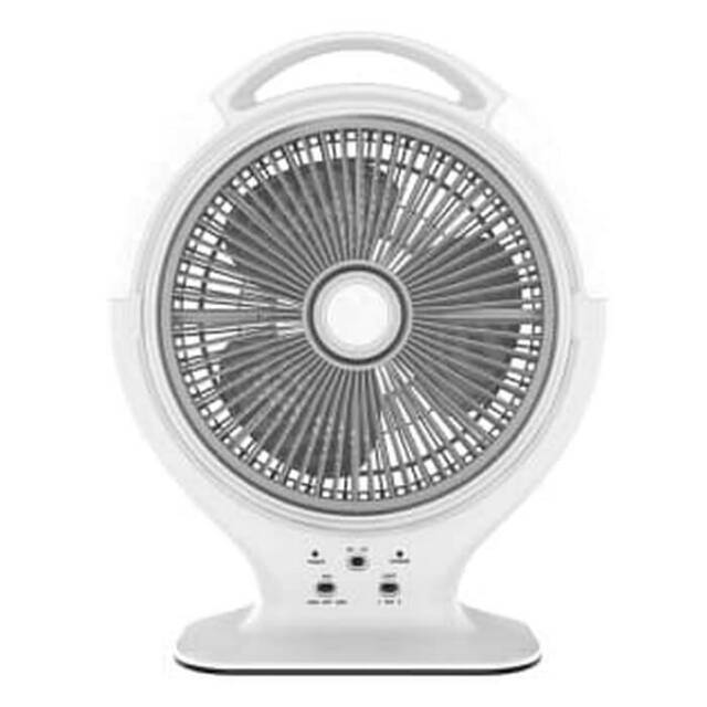 Krisbow Kipas Angin Meja Lampu Darurat Rechargeable 35.5 CM / Emergency Box Fan 14 Inch