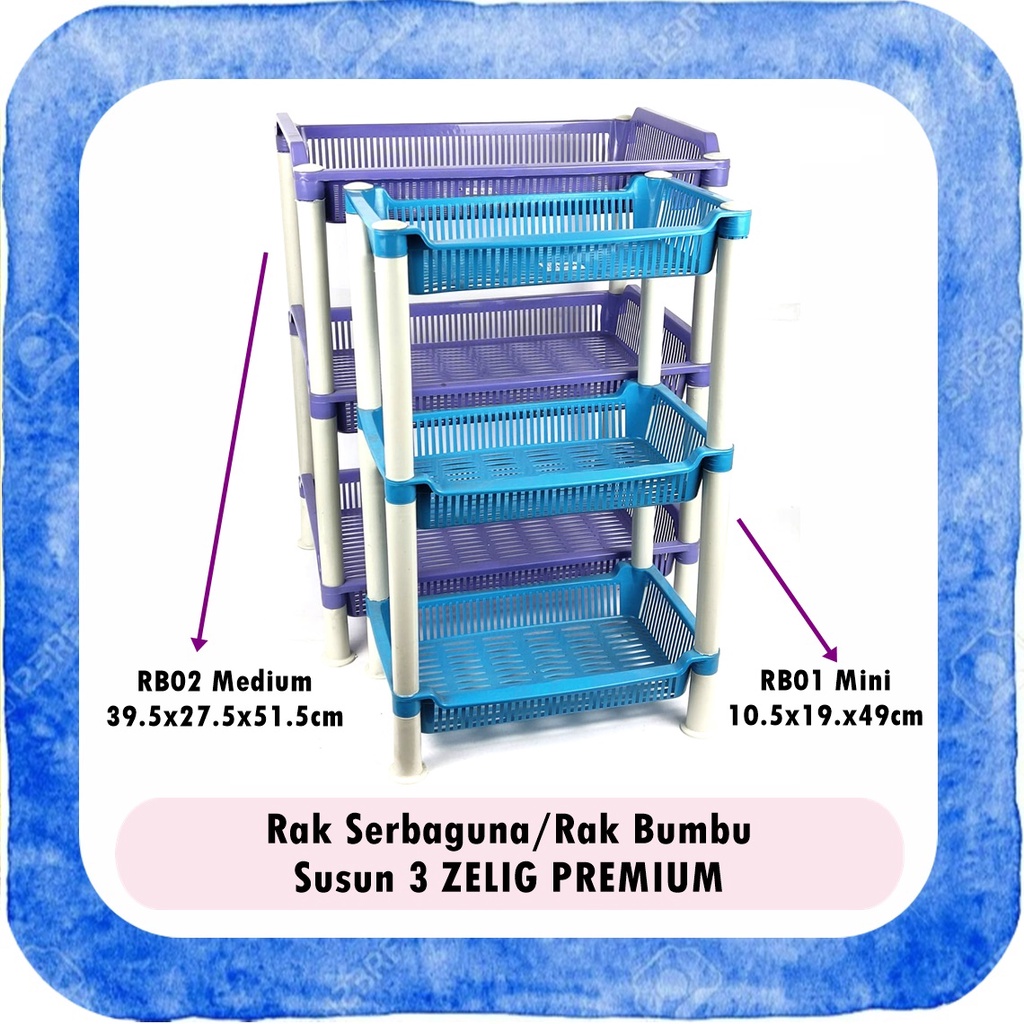 Rak Serbaguna Susun 3 MEDIUM Premium ZELIG