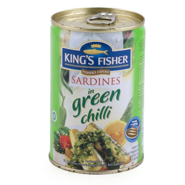 

King's Fisher Sarden Dalam Sambal Hijau Kaleng 425g