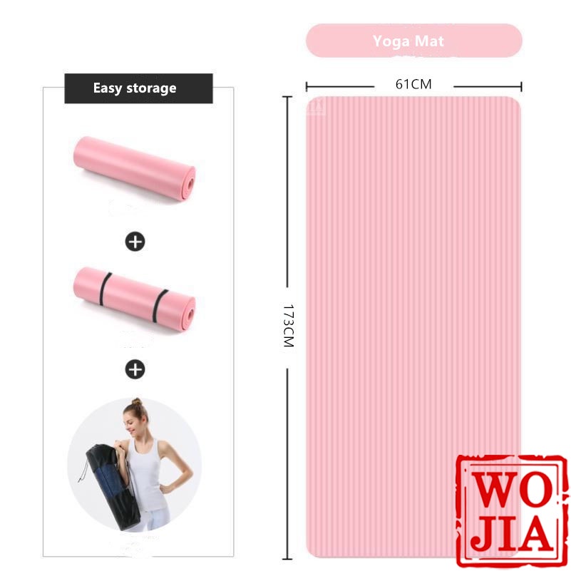 Alas Matras Yoga Mat 4 mm Anti Slip Olahraga Senam Pilates Gym