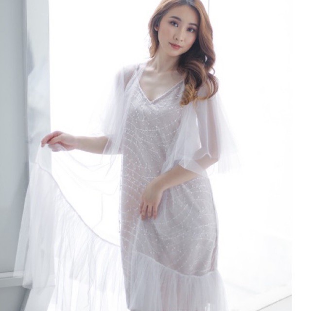 𝙏𝙪𝙩𝙪𝙡𝙡𝙚 Faye Robe Wedding Robe Pengantin Robe Bridal Kimono Pengantin Kimono Wedding