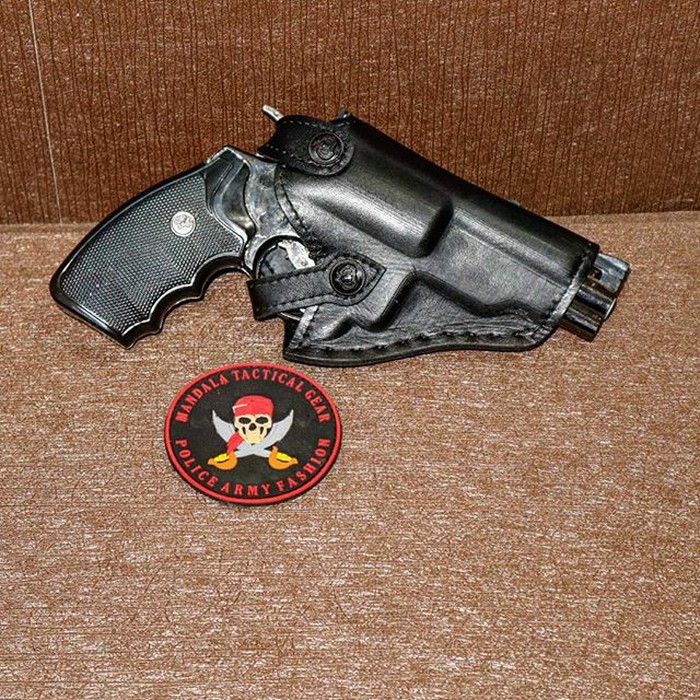 HOLSTER REVOLVER - SARUNG SARANG SENJATA KULIT ASLI SELIP PINGGANG REVOLVER TAURUS SNW PINDAD CPPS