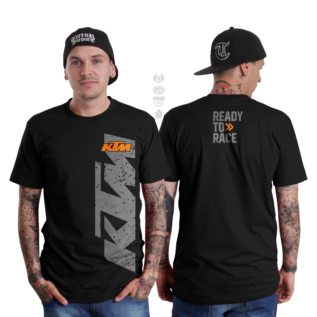 Baju Atasan Kaos Distro Motor Pria Lengan Pendek Terbaru Keren 2022 Motif KTM Racing Motocross