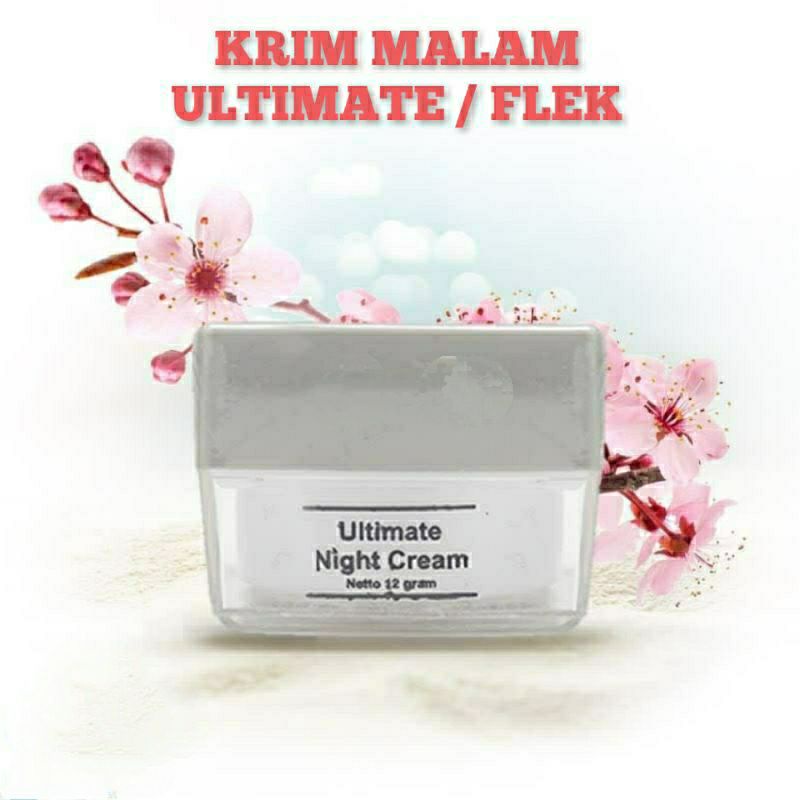 Ms Glow Ultimate Series Night Cream Malam Flek Hitam Membandel Original 12gr