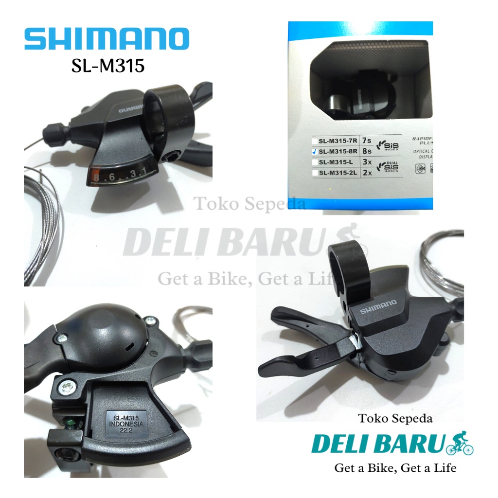 Shimano shifter 8 speed SL-M315 kanan saja operan gigi tanpa handle rem sepeda lipat, MTB