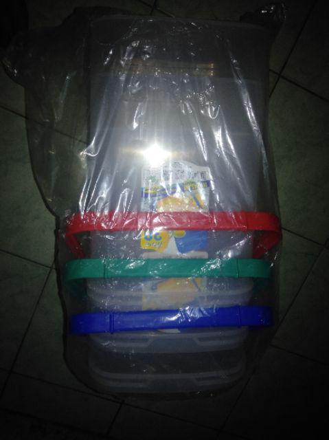 ( 3pcs ) Toples Es Buah Segi 30 Liter / Aquarium Es Buah Free Gayung