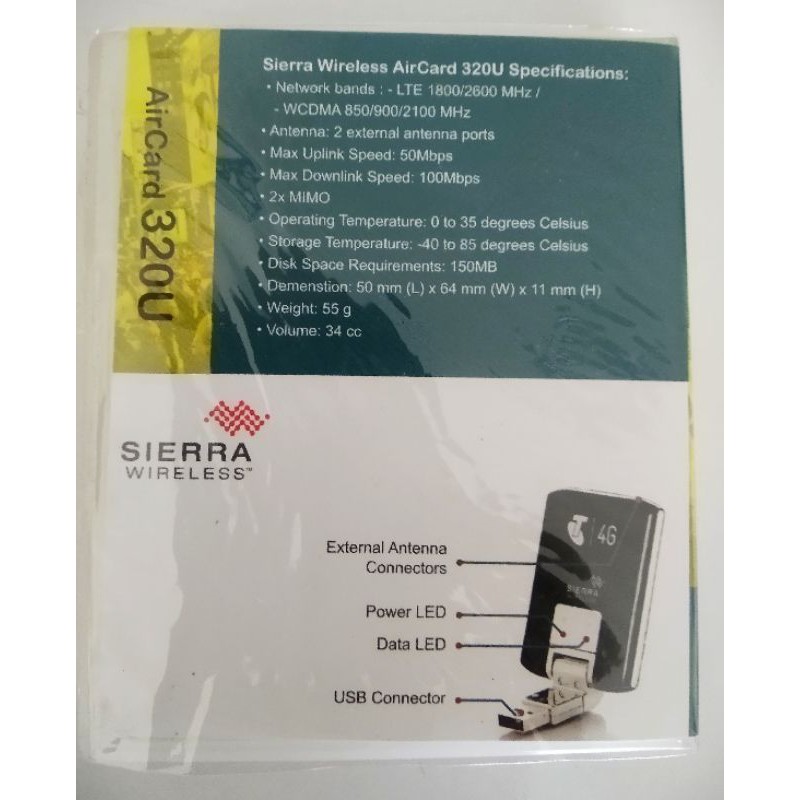 Modem SIERRA 320u Speed 100Mbps 4G LTE (Support All Operator GSM)