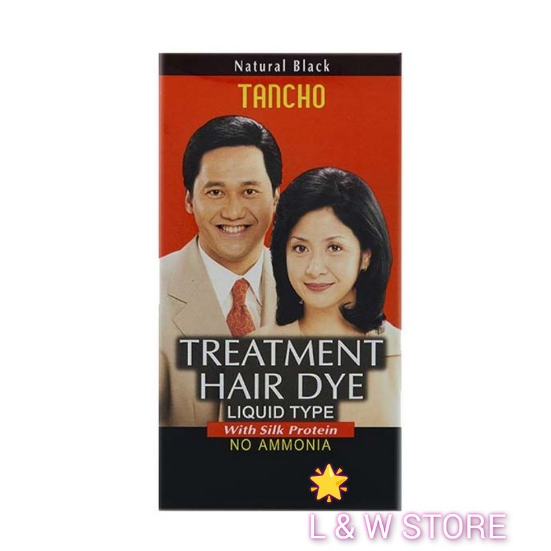 Tancho Treatment Hair Dye Natural Black 20ml/Tancho Semir Rambut Black