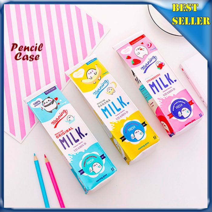 

NEW Kotak Pensil Bentuk Kotak Susu &#40-Kotak untuk tempat alat tulis&#41-