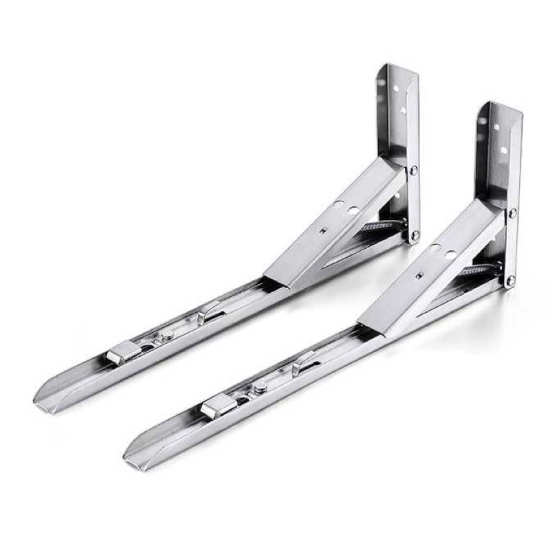 Taffware XIDA Bracket Engsel Siku Folding Stainless Steel Max Load 65kg 8-14 Inch 2 PCS - JM007