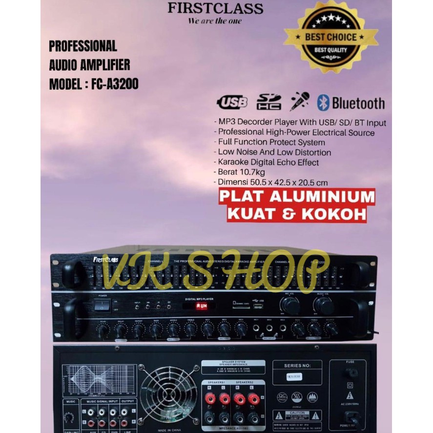AMPLIFIER KARAOKE FIRSTCLASS FC A3200 BLUETOOTH ORIGINAL