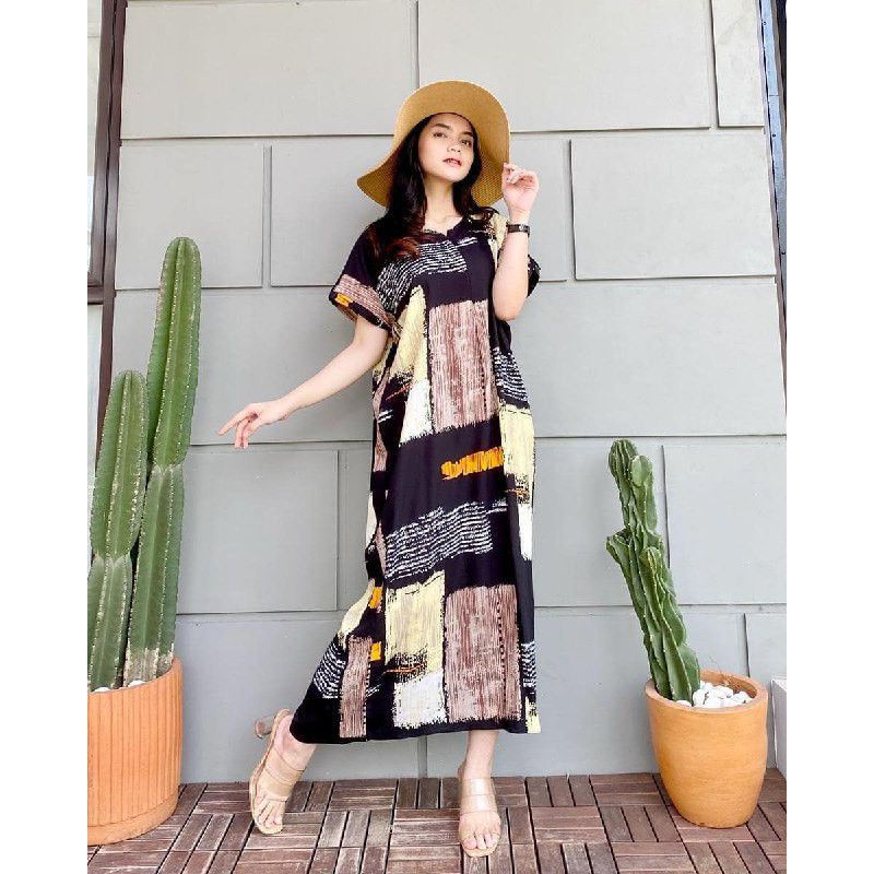 MARIMO DASTER PANJANG RESLETING DEPAN BUSUI SEMATA KAKI BISA COD RAYON PREMIUM-Long chaira