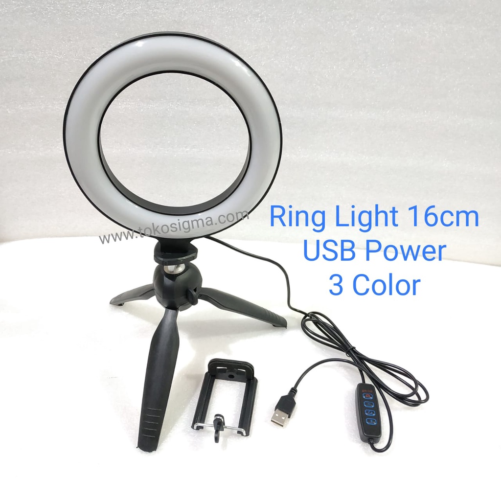 Mini Tripod Phone HP Ring Light Selfie Make Up Fill Light Photo Studio 16cm