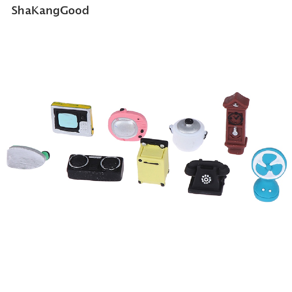Skid Mainan Miniatur Vintage Bahan Resin Untuk Aksesoris Rumah Boneka 1: 12