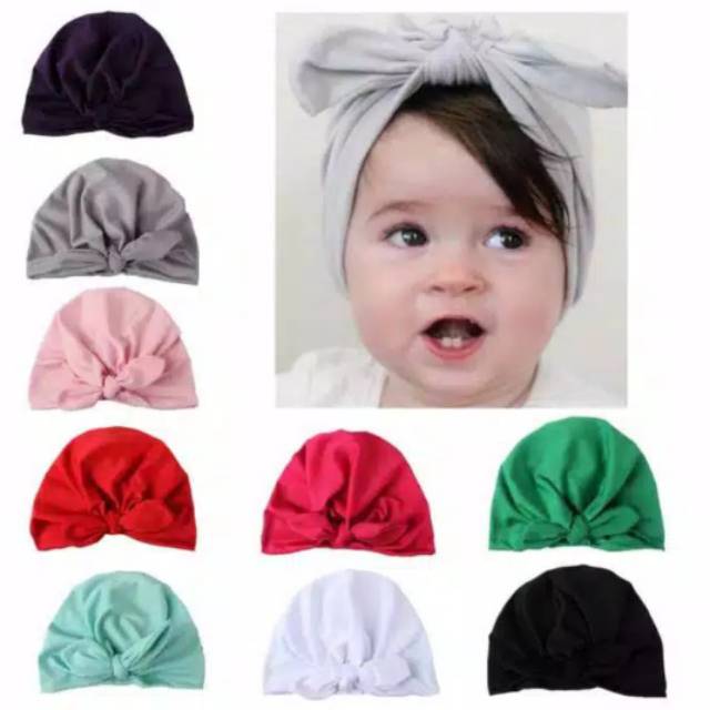 Turban bayi pita polos