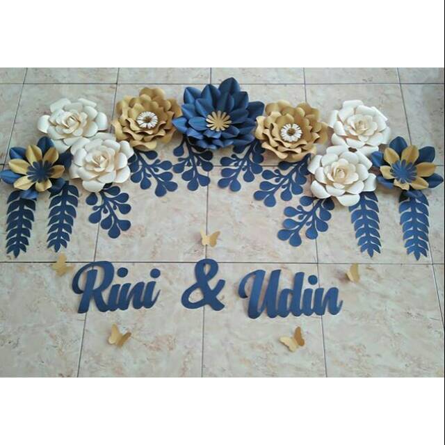 Jual Paper flower dekorasi pesta pernikahan lamaran tunangan ulang