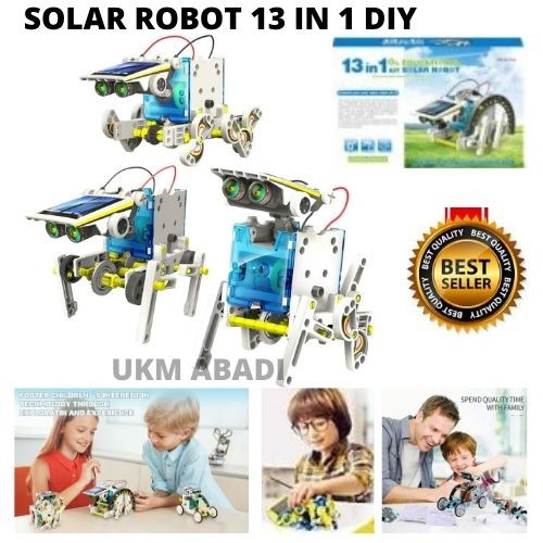 Mainan Solar Robot Science 13 In 1 Transforming  Education Toy DIY 111124