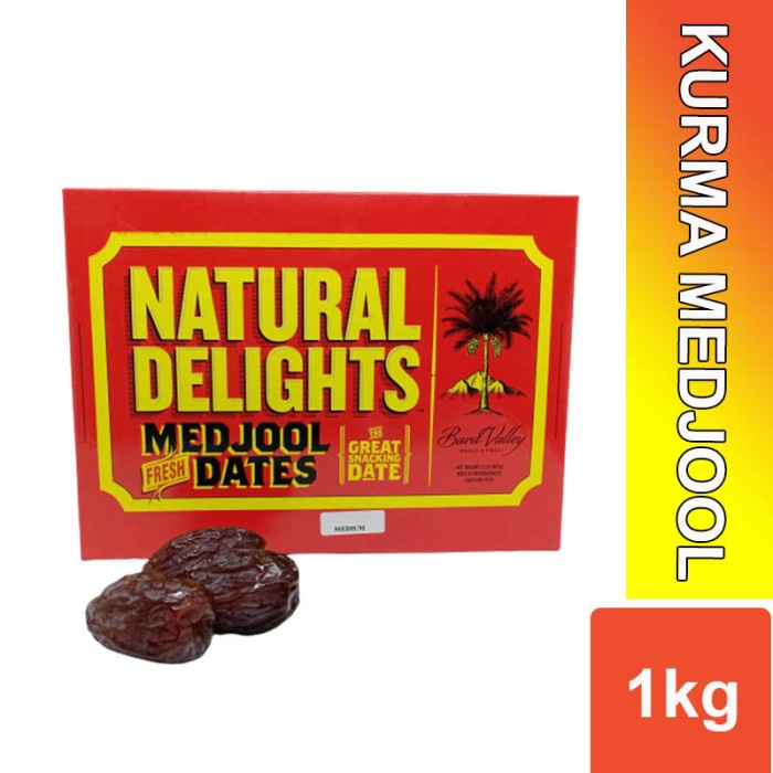 

Kurma Medjool Natural Delights 1kg - GRATIS MASKER - Medium - Original