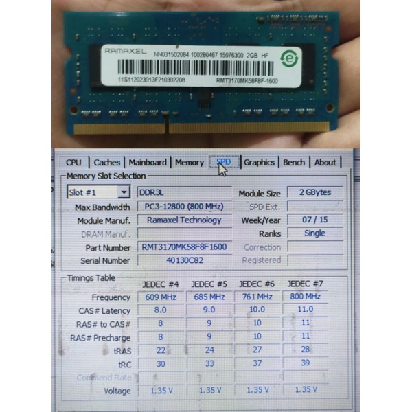 RAM DDR3L & DDR3 2GB merk Ramaxel