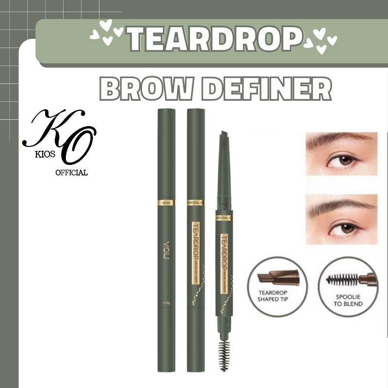 Kosmetik You Teardrop Brow Definer | Eyebrow | Pensil Alis You | Pensil Alis Teardrop