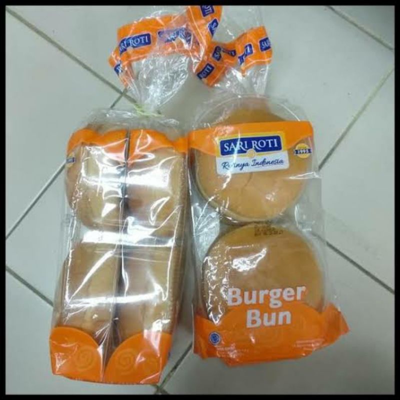 

Sari roti burger bun isi 4pcs | roti burger