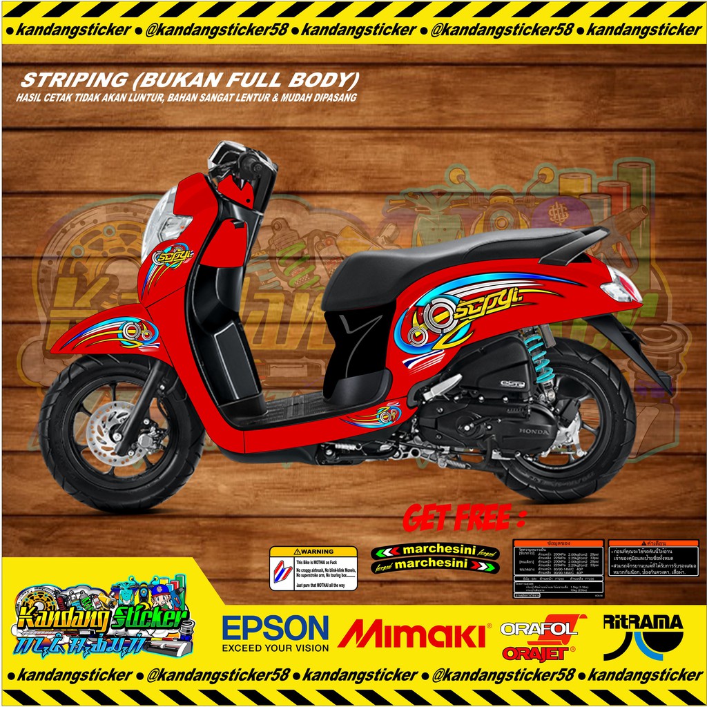 Striping Custom Scoopy Fi Esp New 2019 Mothai Babylook Kontes Thailook