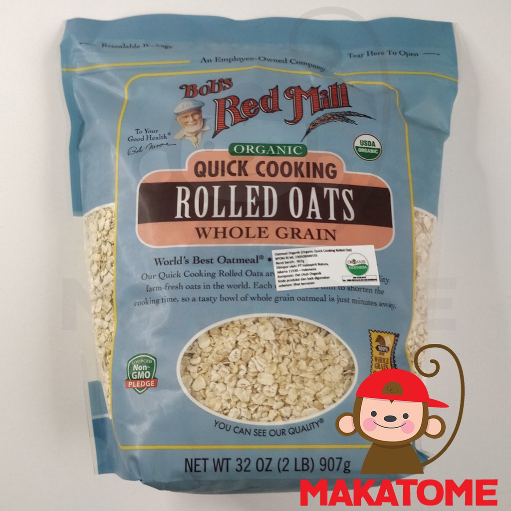 

Bobs Red Mill Organic Quick Cooking Rolled Oats 32 oz 907g bob s 32oz