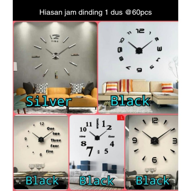 Jam Dinding 3D Giant Wall Clock Jam Tempel Ukuran Besar Jam Dinding 3D Giant Wall Clock Jam Tempel Ukuran Besar