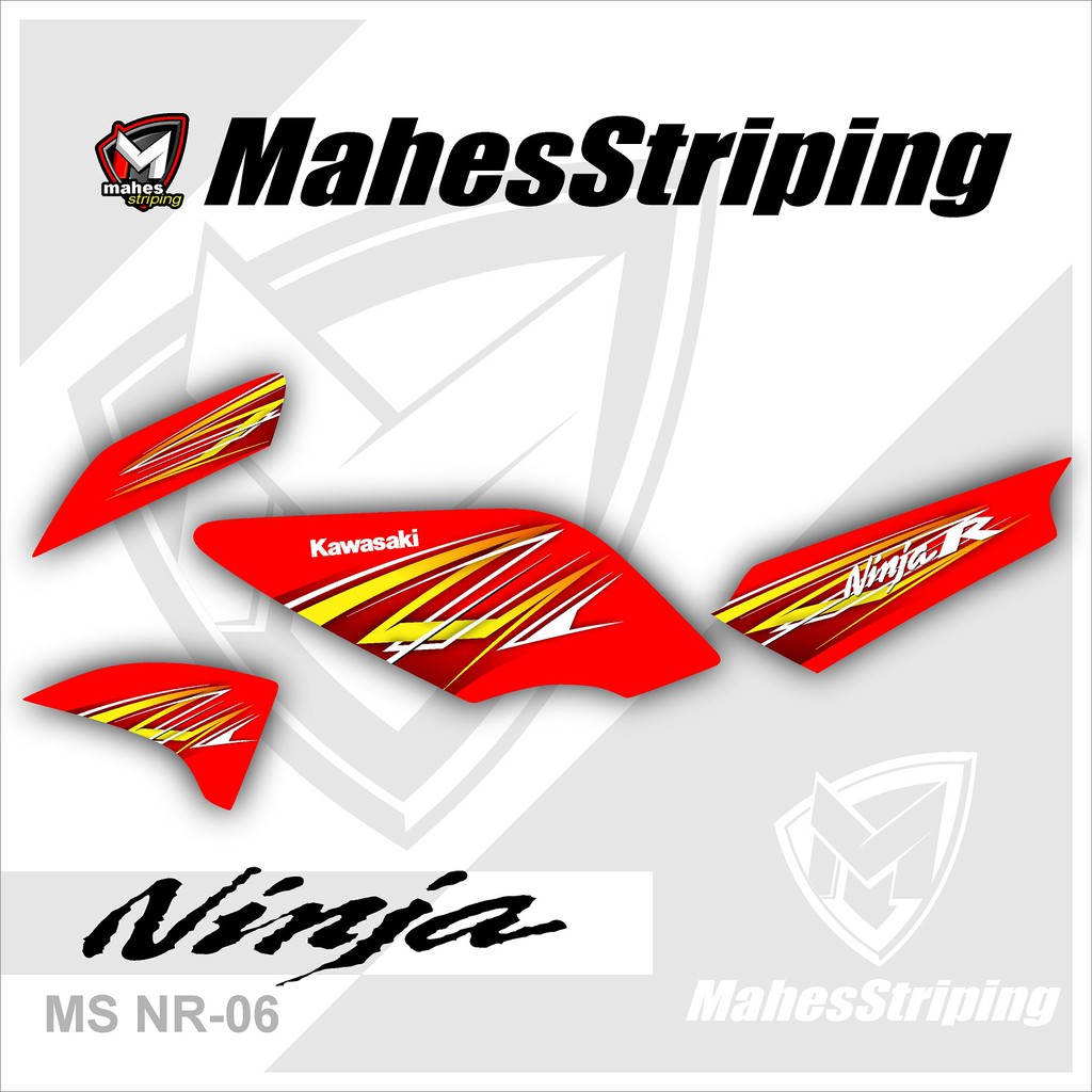 Sticker Striping Ninja R Code Desain Grafis Airbrush Ms Nr 06 Shopee Indonesia