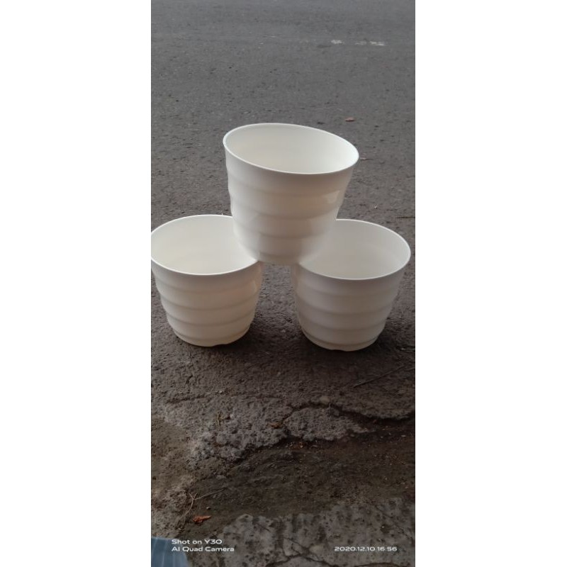 Pot bunga keong putih P0133