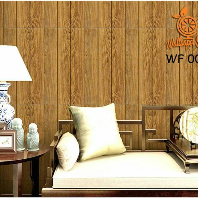 Wallpaper dinding 45cmx10m 1kg 1rol motif kayu