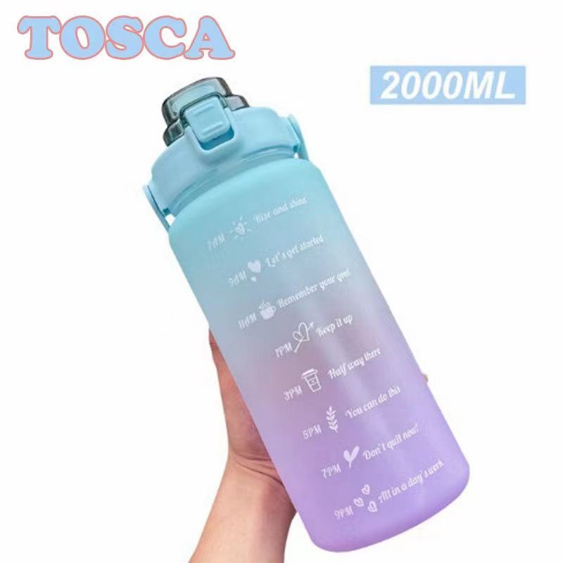 BOTOL AIR MINUM VIRAL 2 LITER PENGINGAT WAKTU MOTIF