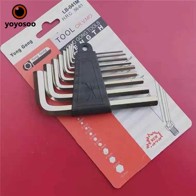 Kunci L  9 Piece  Hex Key Kunci L Set F2049-yoyosoo