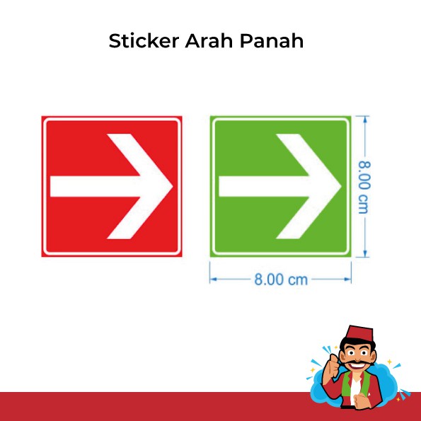 Stiker Arah Panah - Tanda Naik Turun Tangga - Kanan Kiri | Shopee Indonesia