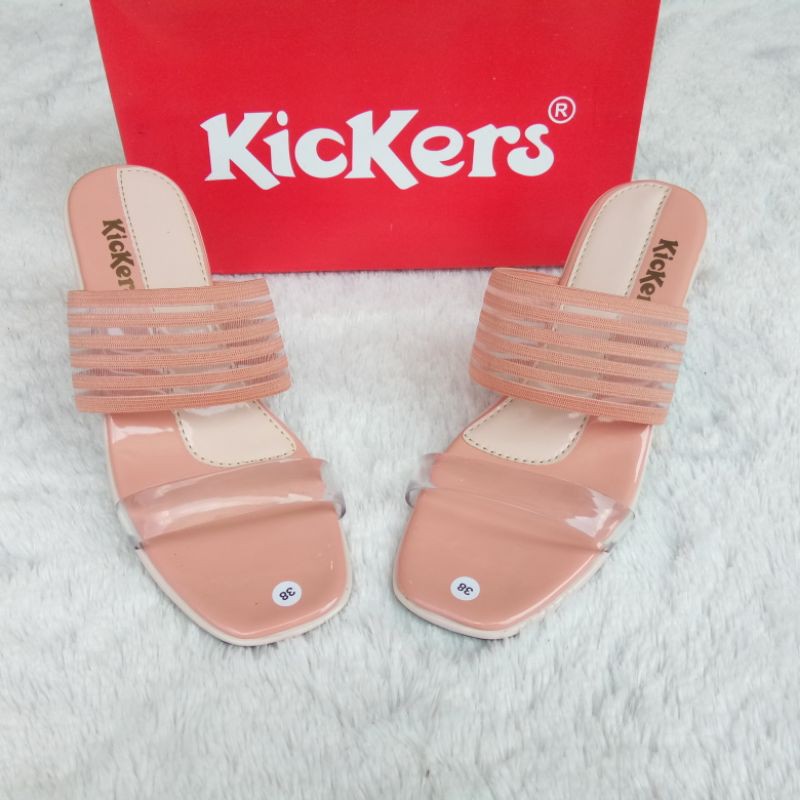 KICKERS SANDAL WANITA Hak Kaca Q10