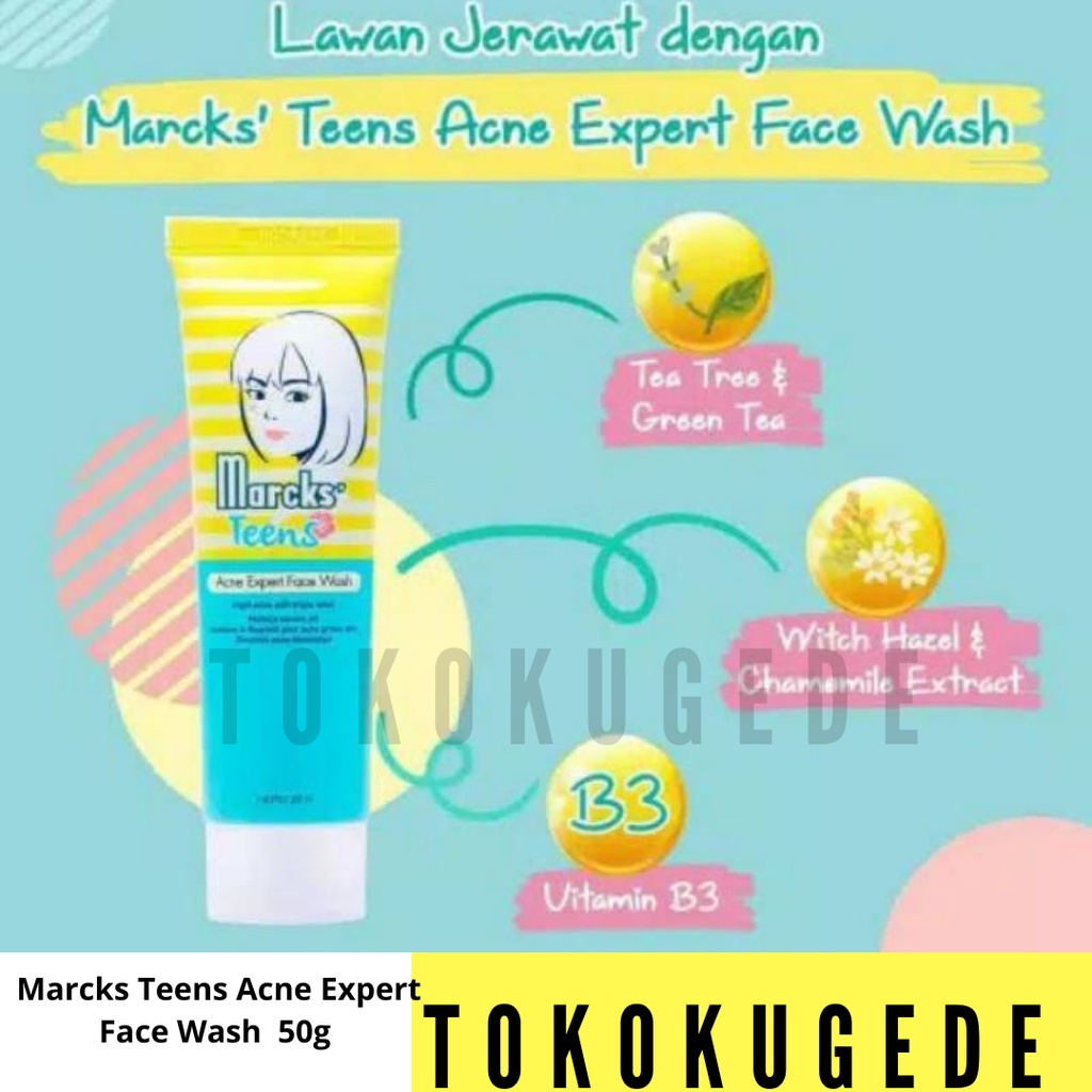 Jual [TOKOKUGEDE] HARGA TERBAIK Marcks Teen Acne Face Wash 50g Shopee