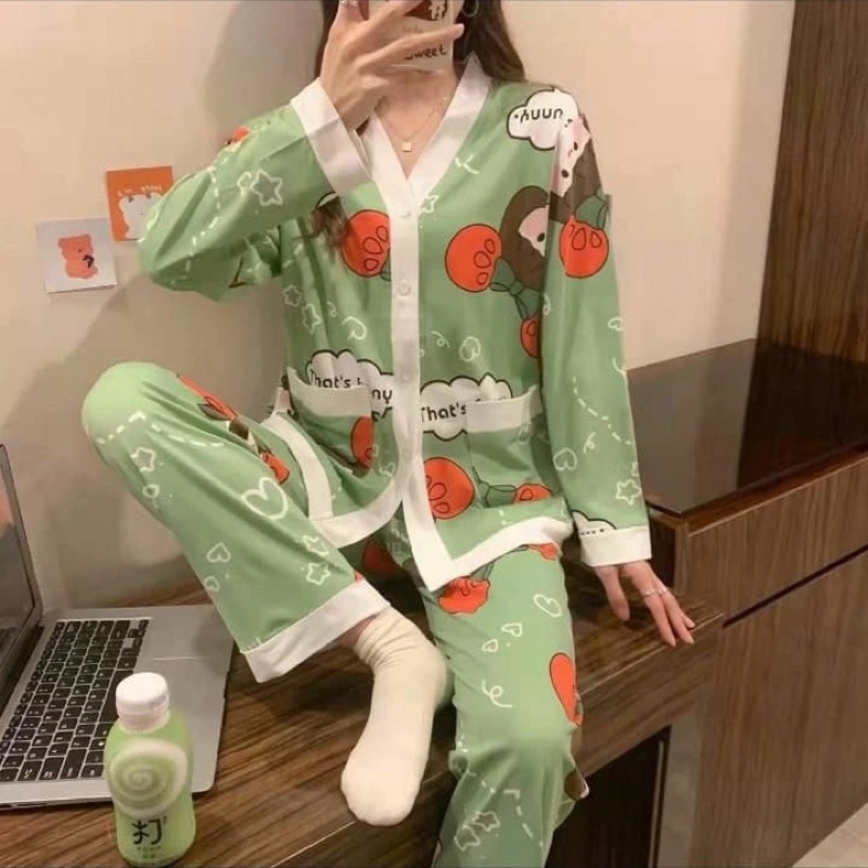 Stelan baju tidur Pp / Piyama import Hijab PP import  fashion Baju tidur dewasa