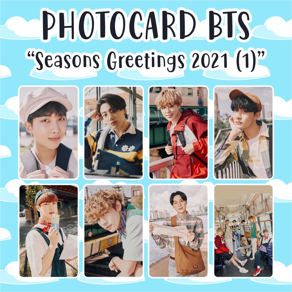 (READY STOCK) PHOTOCARD BTS SEASONS GREETINGS 2021 - SOUVENIR KPOP MURAH UNOFFICIAL