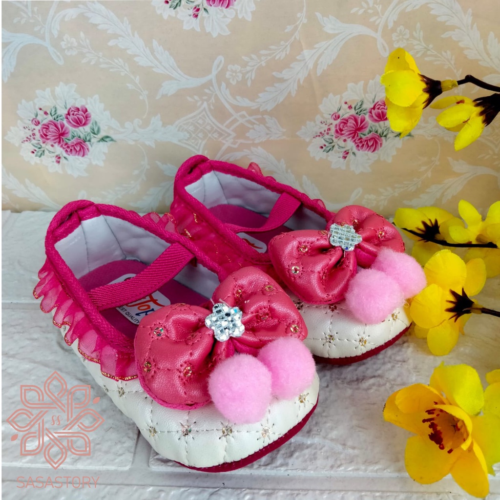 SEPATU PREWALKER BABY BAYI PESTA ANAK PEREMPUAN 0-12 BULAN FP15