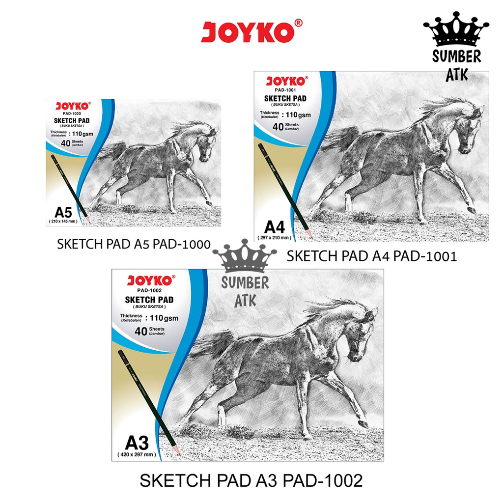 

Joyko Sketch Pad Buku Gambar Sketsa 110 gsm 40 Sheets