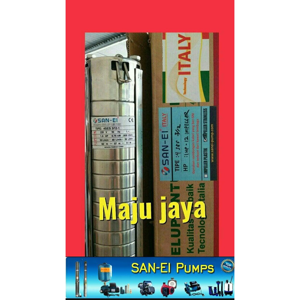 pompa satelit 1 hp stainless San Ei hiflow wasser york leo drakos t