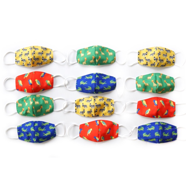 Masker Anak - Mini Zoo Pattern (Motif Kecil)