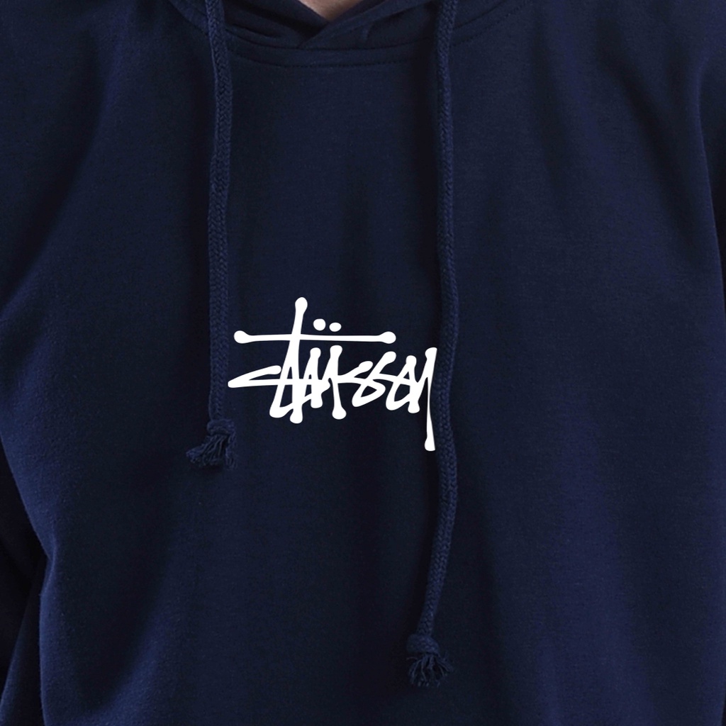 Sweater Hoodie Pria/Wanita Size M - XXXL Hoodie Distro STUSSY Bahan Fleece Tebal Premium