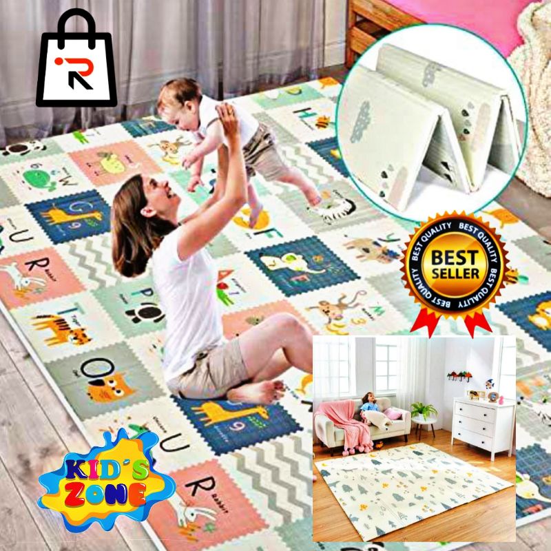 Playmat baby matras baby/ Tikar lipat anak bahan Foam Uk 150X200/ Karpet lipat gambar kualitas impor