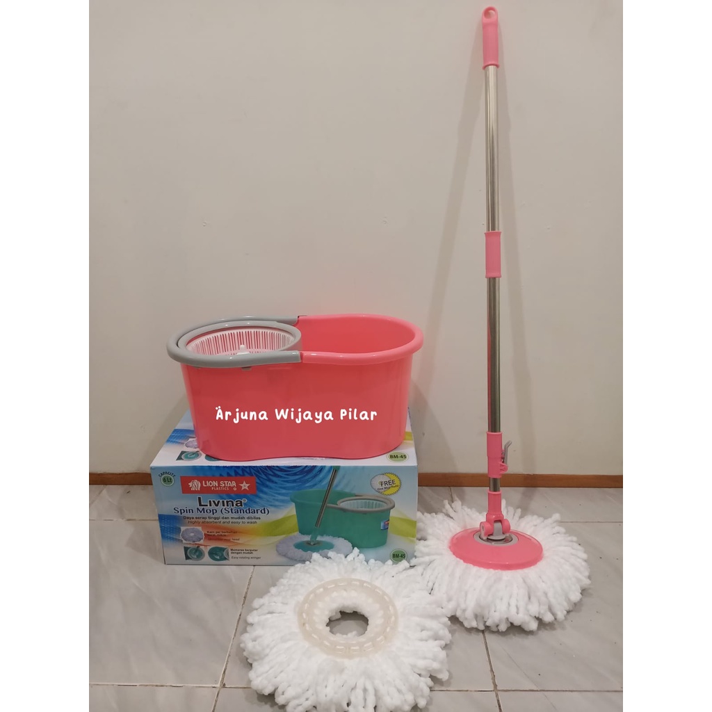 Pel Lantai Livina Spin Mop (Standard) BM-45 Lion Star+Bubblewrap