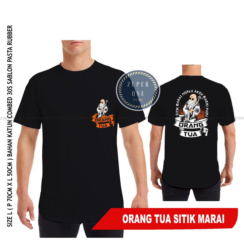  Kaos  Distro  Sitik Marai Orang  Tua  Hitam Shopee Indonesia