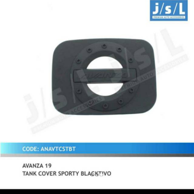 Tank cover/ tutup tangki mobil Avanza/ Xenia 2012-2019 model sporty chrome hitam jsl