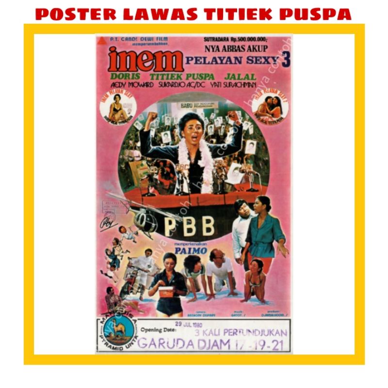 poster film lawas inem pelayan sexy 3 - poster titiek puspa