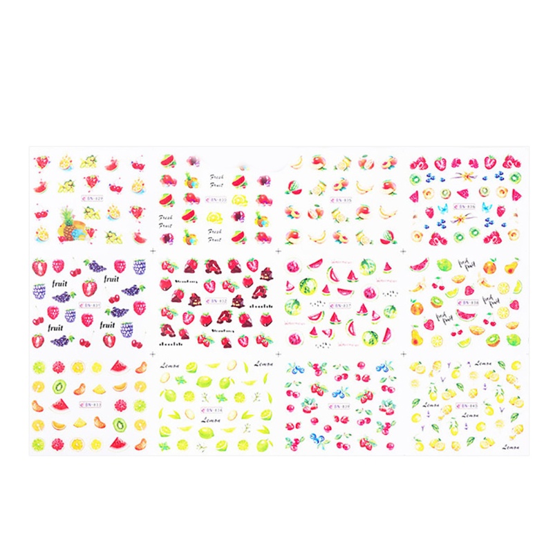 Siy Stiker Kuku 3d Motif Kartun Buah Untuk Dekorasi Nail Art / Manicure Diy