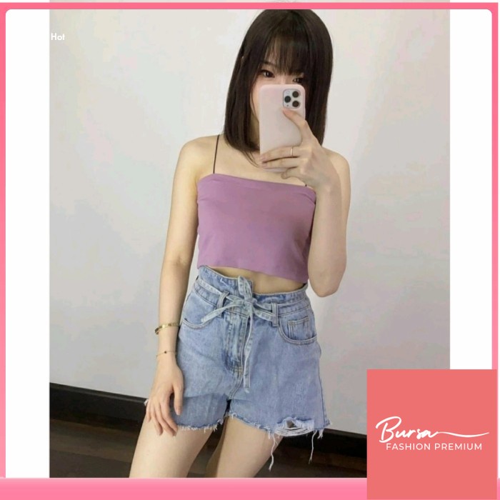 Tank Top Tube Crop Top Tank Top Wanita Tank Top Korea Wanita